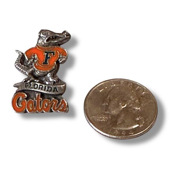 Florida Gators Mascot Lapel Pin Pewter Enamel College Sports - Picture 5 of 5